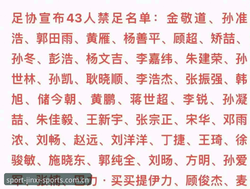 金喜手机注册 中国足协第三批禁足名单深度解读指南 | 金喜体育视角下的行业变革